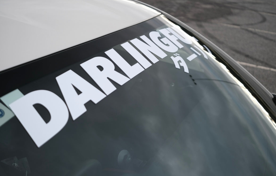‘Darlingful’ windshield banner