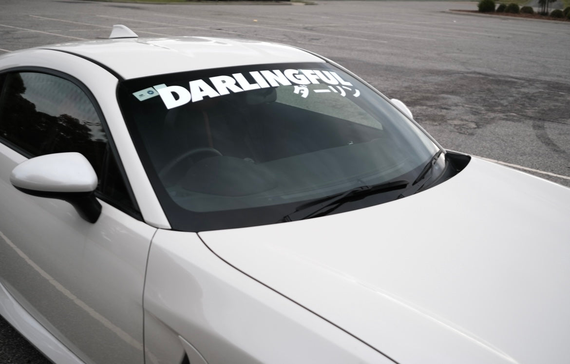 ‘Darlingful’ windshield banner