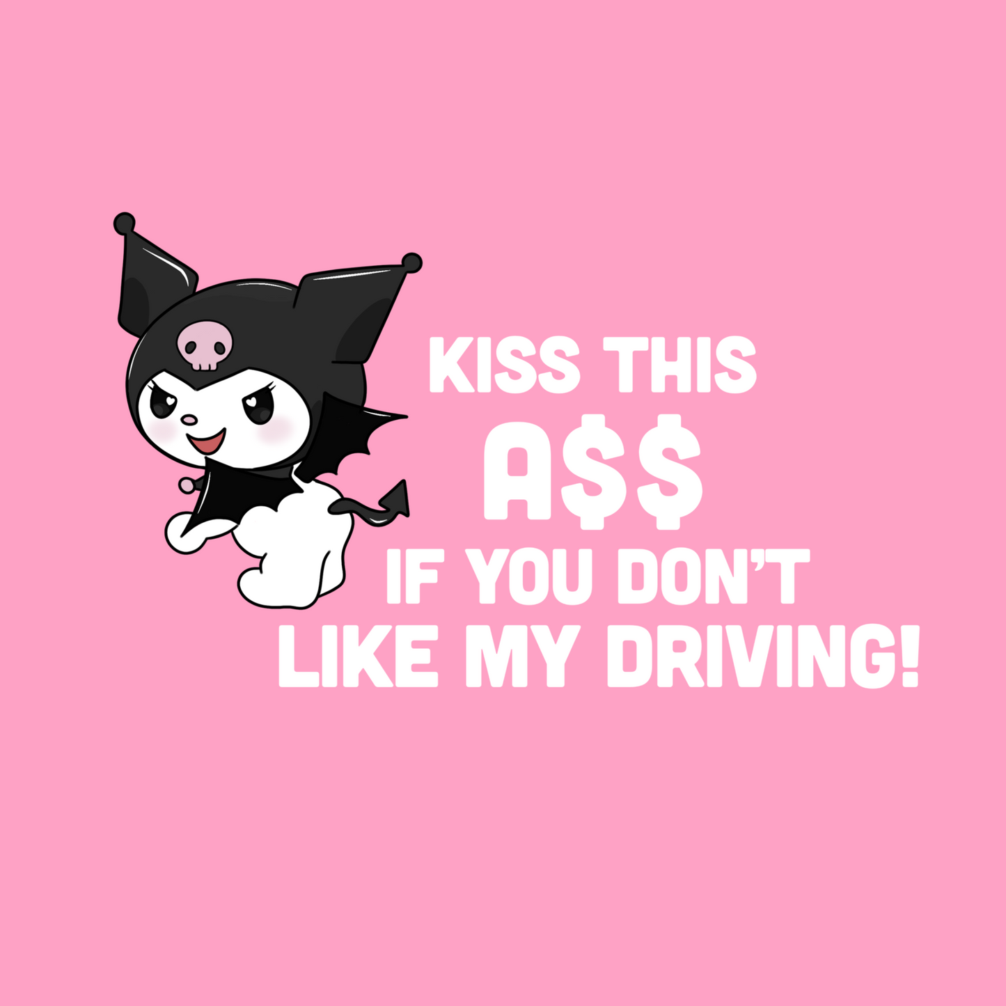 'Kiss this!' Kuro Bumper Sticker