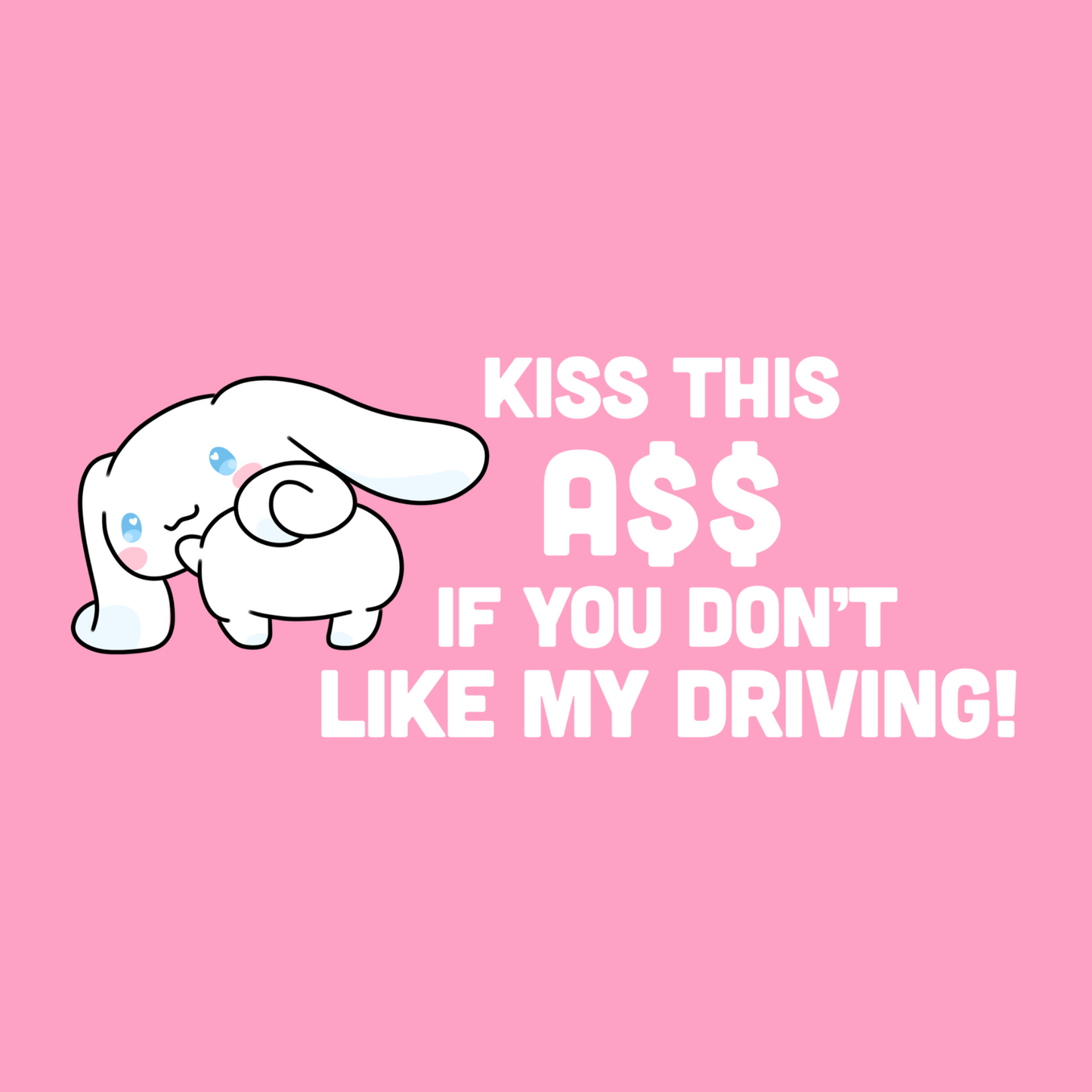 'Kiss this!' Cinna Bumper Sticker