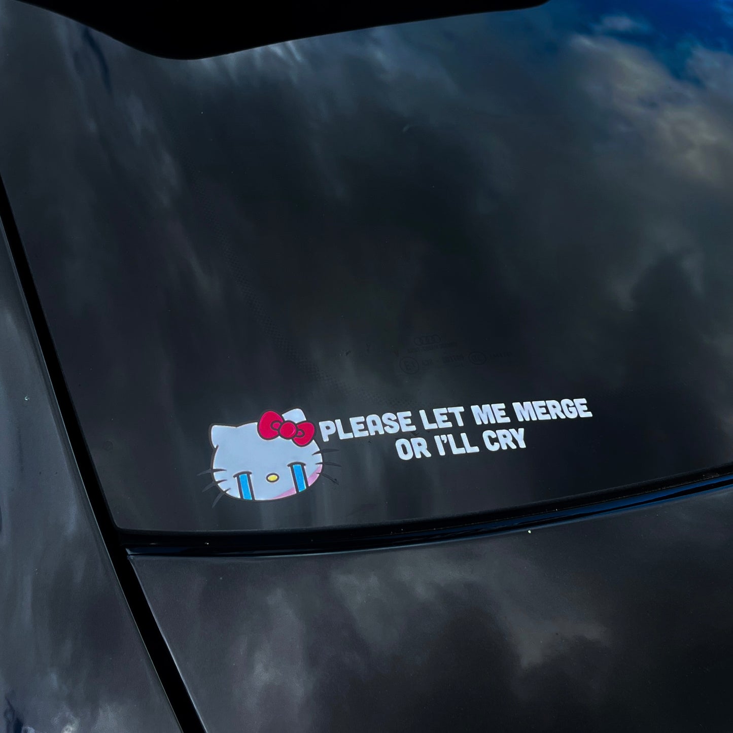 'Let Me Merge!' Kitty Bumper Sticker