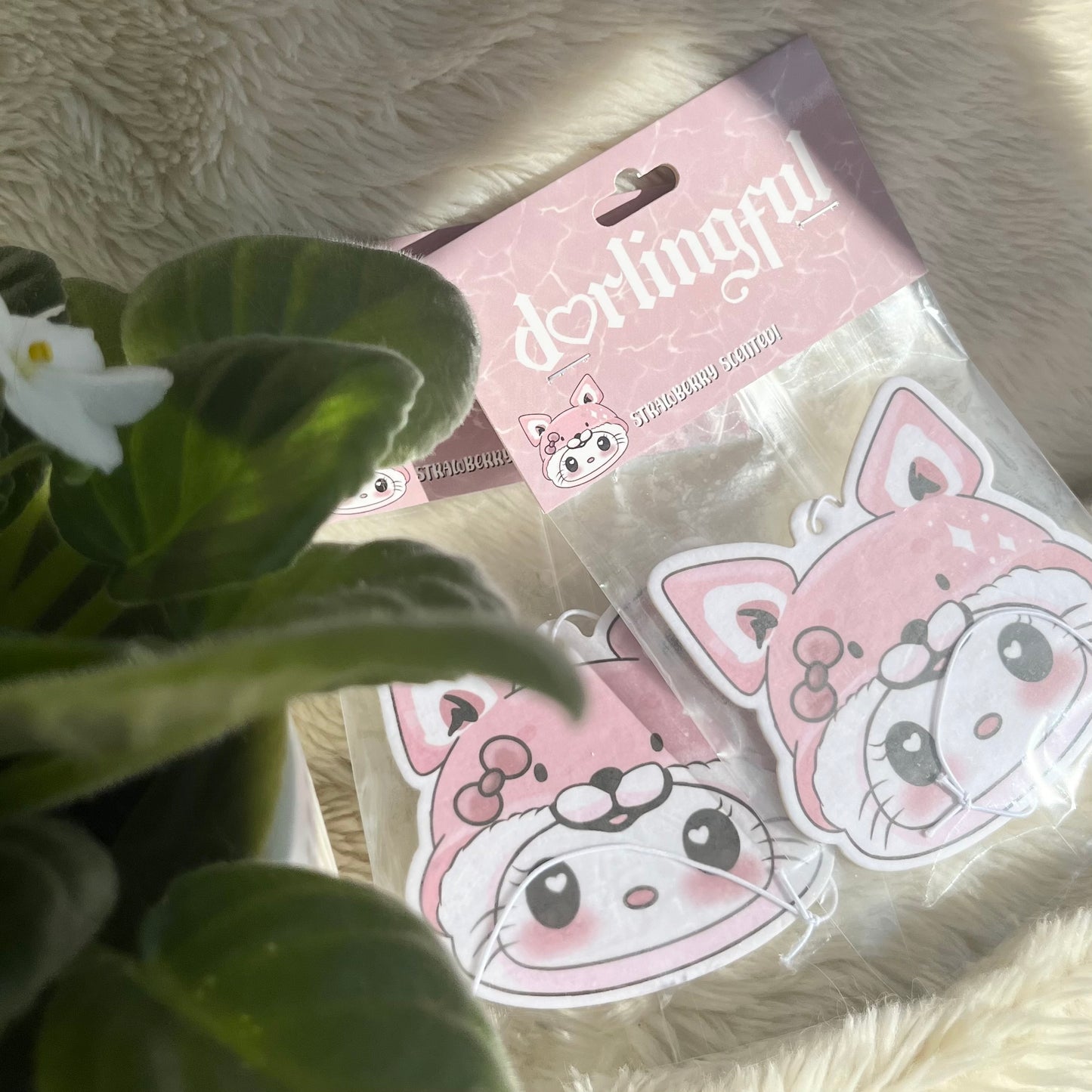 Fluffy Hello Kitty Air Freshener