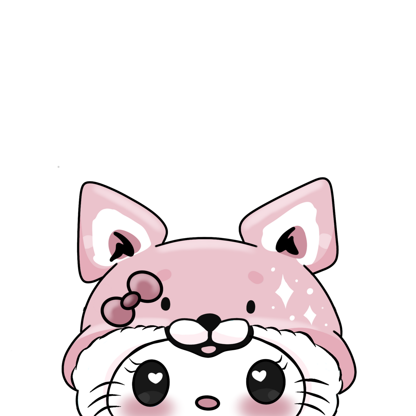 Fluffy Hello Kitty Peeker