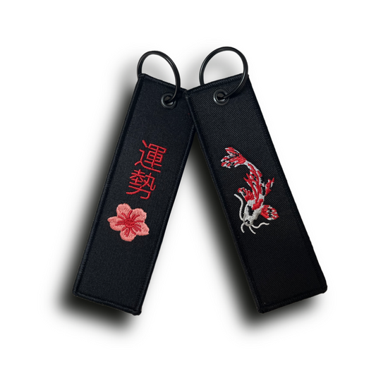 Red Koi Fish Jet Tag