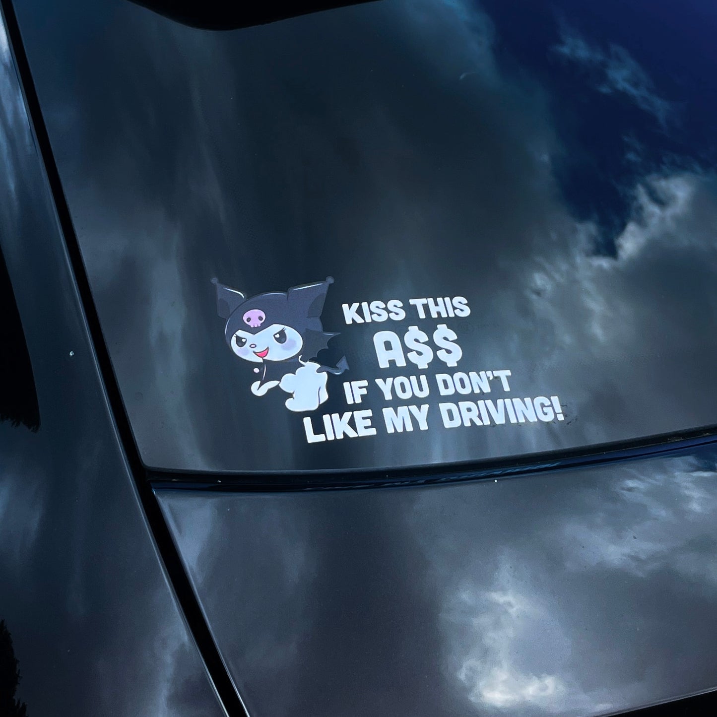 'Kiss this!' Kuro Bumper Sticker