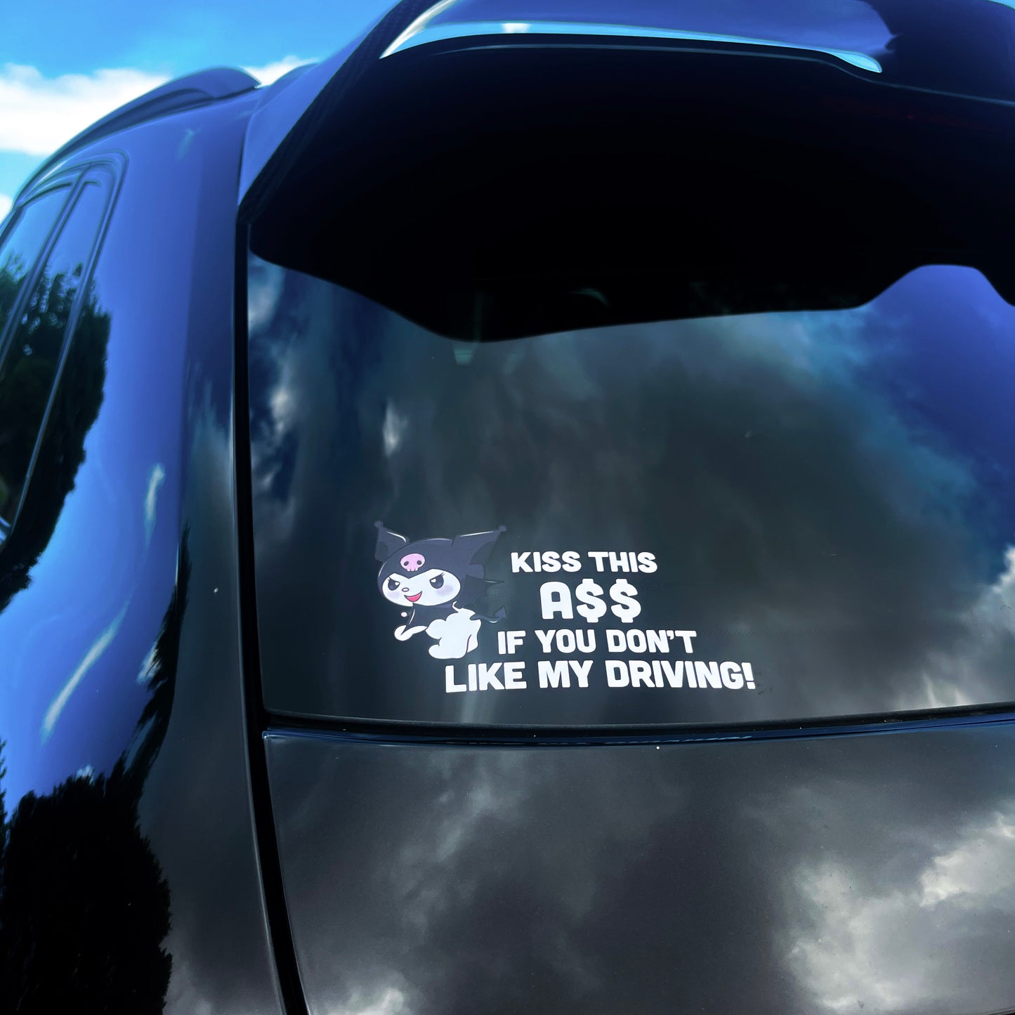 'Kiss this!' Kuro Bumper Sticker