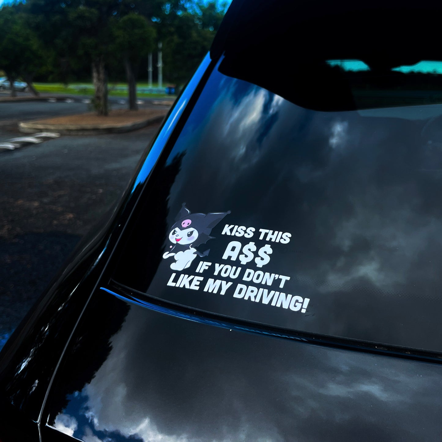 'Kiss this!' Kuro Bumper Sticker