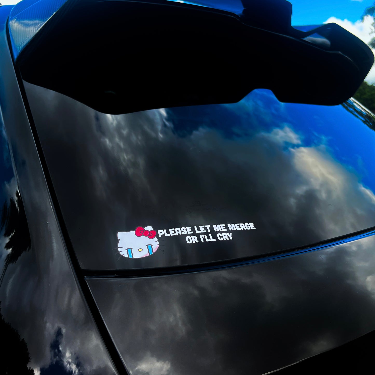 'Let Me Merge!' Kitty Bumper Sticker